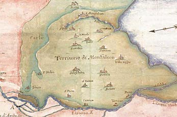 antica piantina del territorio di monfalcone